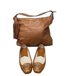 Michael Kors‎ bundle leather purse and shoes size 7 tan